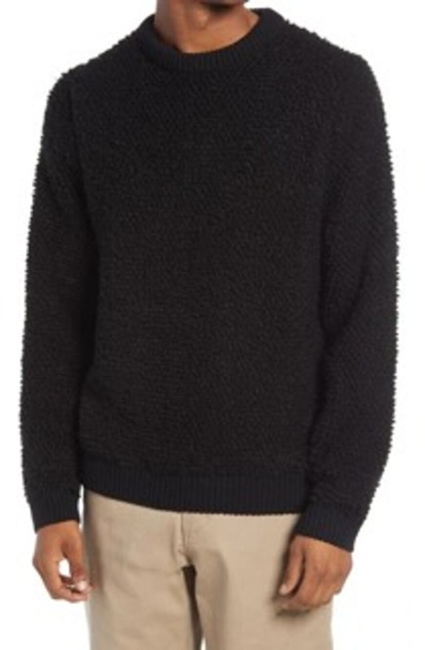 Topman NWT Black Boucle Crewneck Sweater Size Small